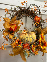 23" Home Sweet Pumpkin Wreath