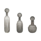 Inga Gray Lidded Glass Bottle -3 Sizes