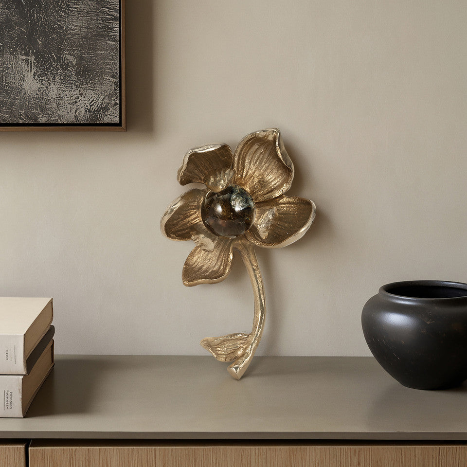 Champagne Darby Metal Flower