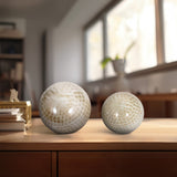 Meira Ivory Swirl Sphere- 2 Sizes