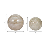 Meira Ivory Swirl Sphere- 2 Sizes