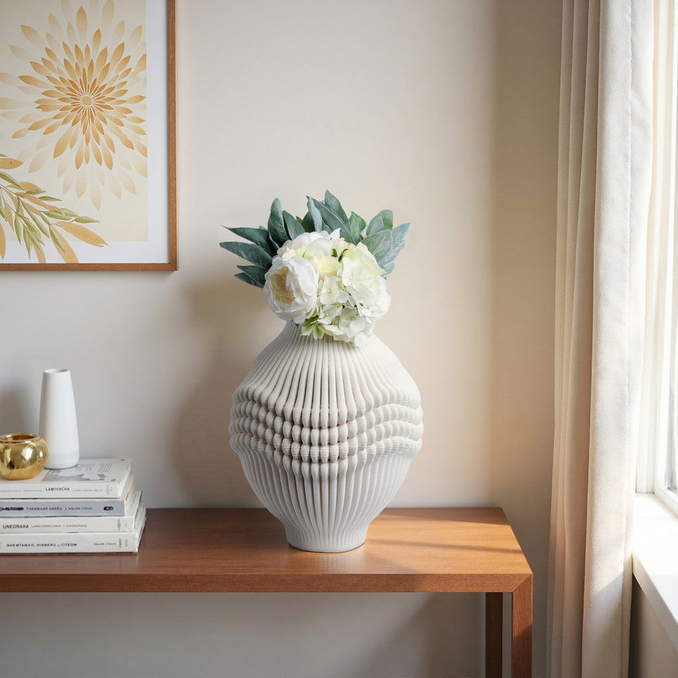 Coulter Large 3D Printed Porcelain Vase