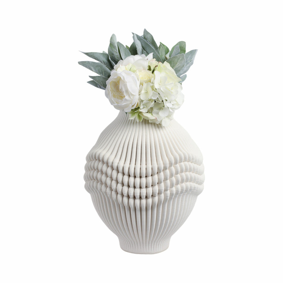 Coulter Large 3D Printed Porcelain Vase