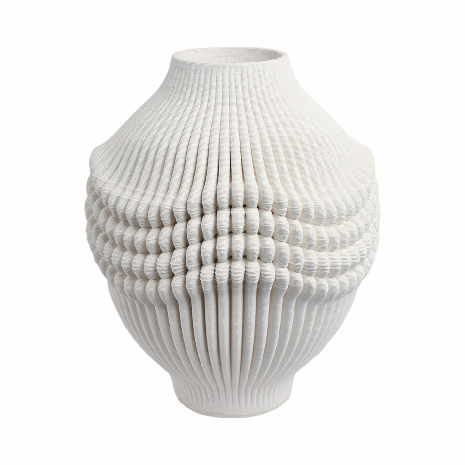 Coulter Large 3D Printed Porcelain Vase