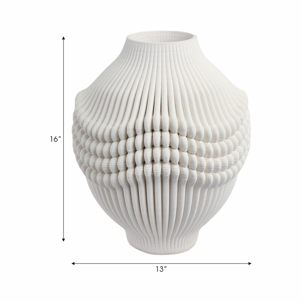 Coulter Large 3D Printed Porcelain Vase