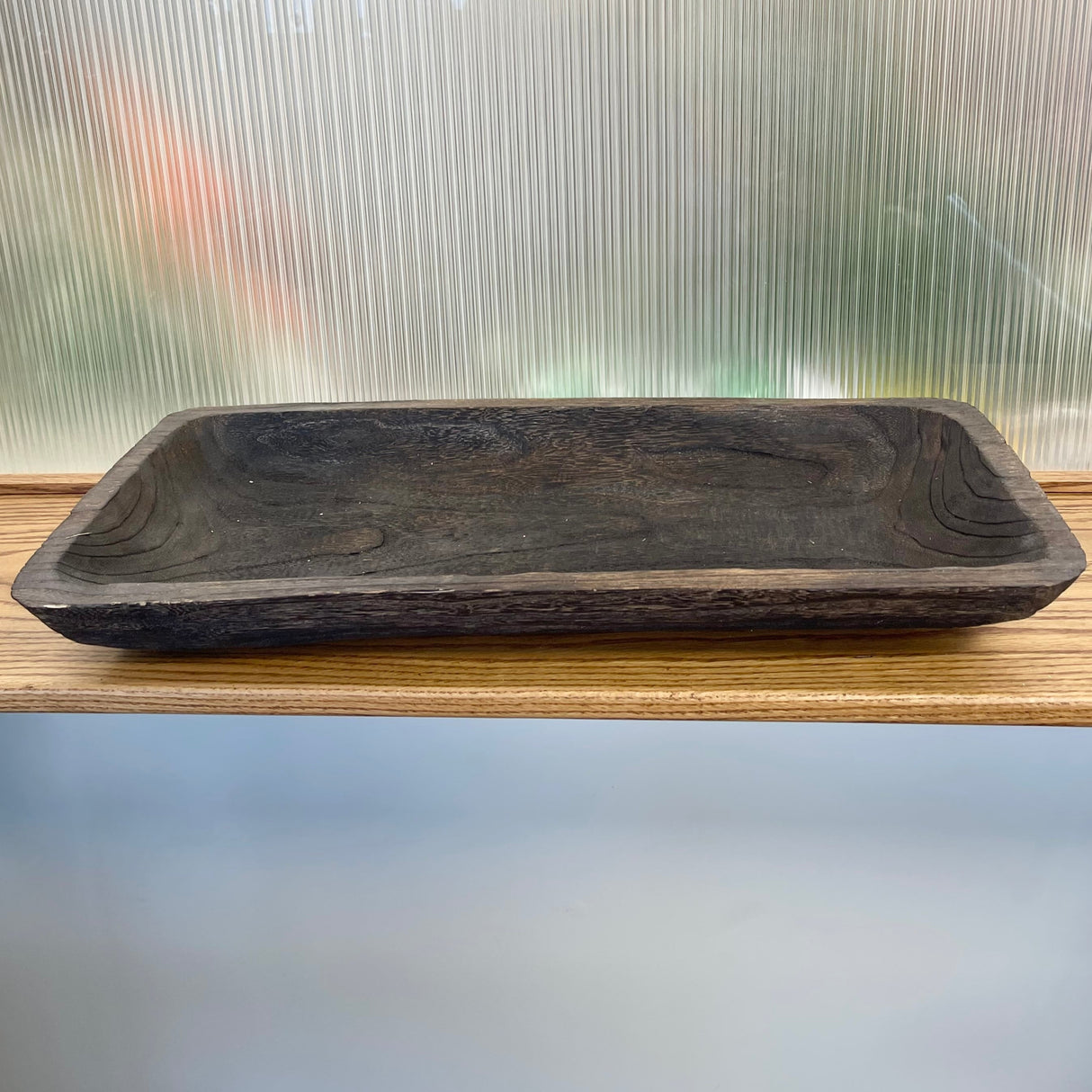 Antiqued Brown Rectangle Tray
