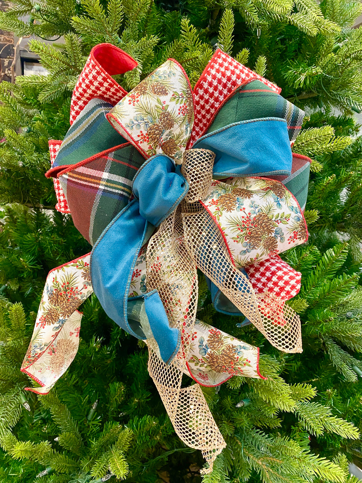 Jumbo Pinecone Cheer Bow