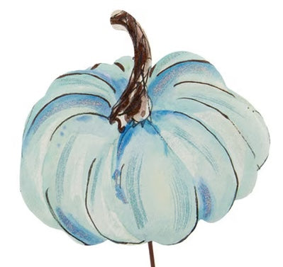 Blue & White Pumpkin Stake - 6 Styles