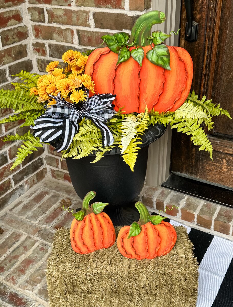 Ribbon Pumpkin Stake - 2 Styles