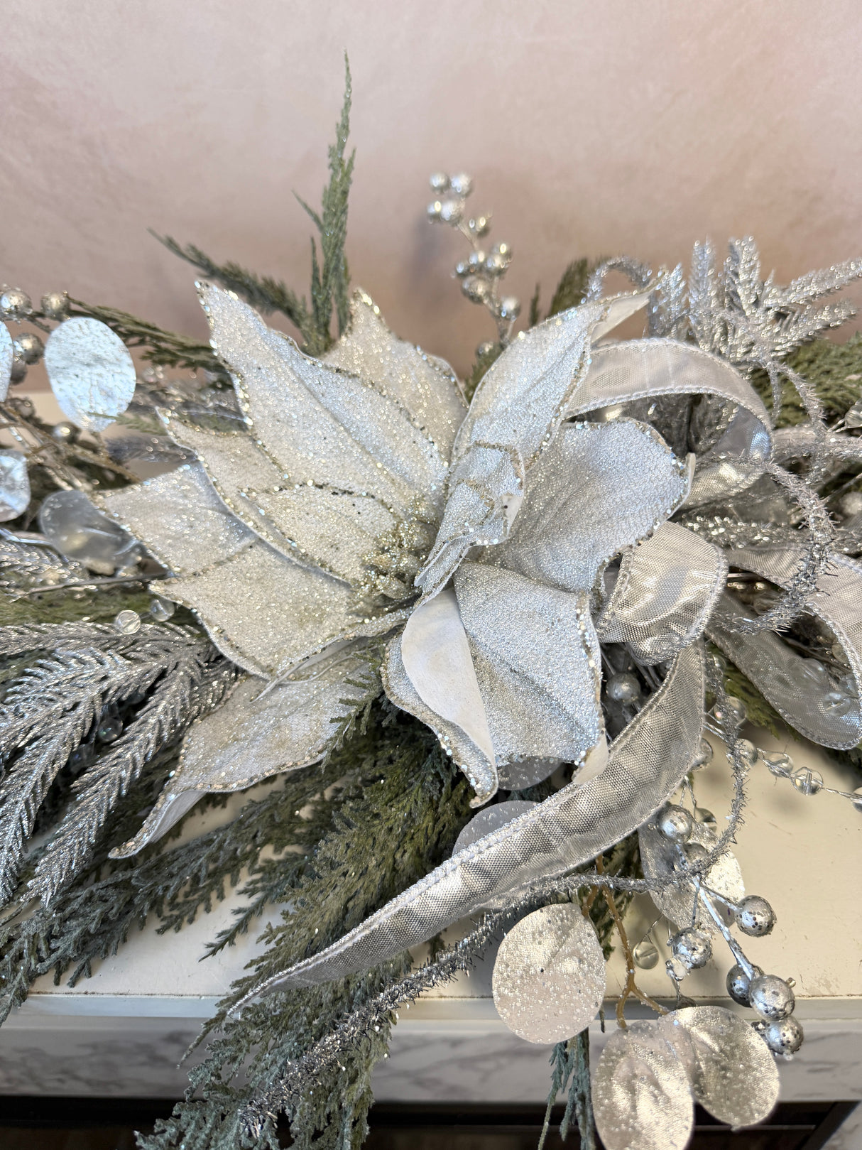 35" Crystal Noel Swag
