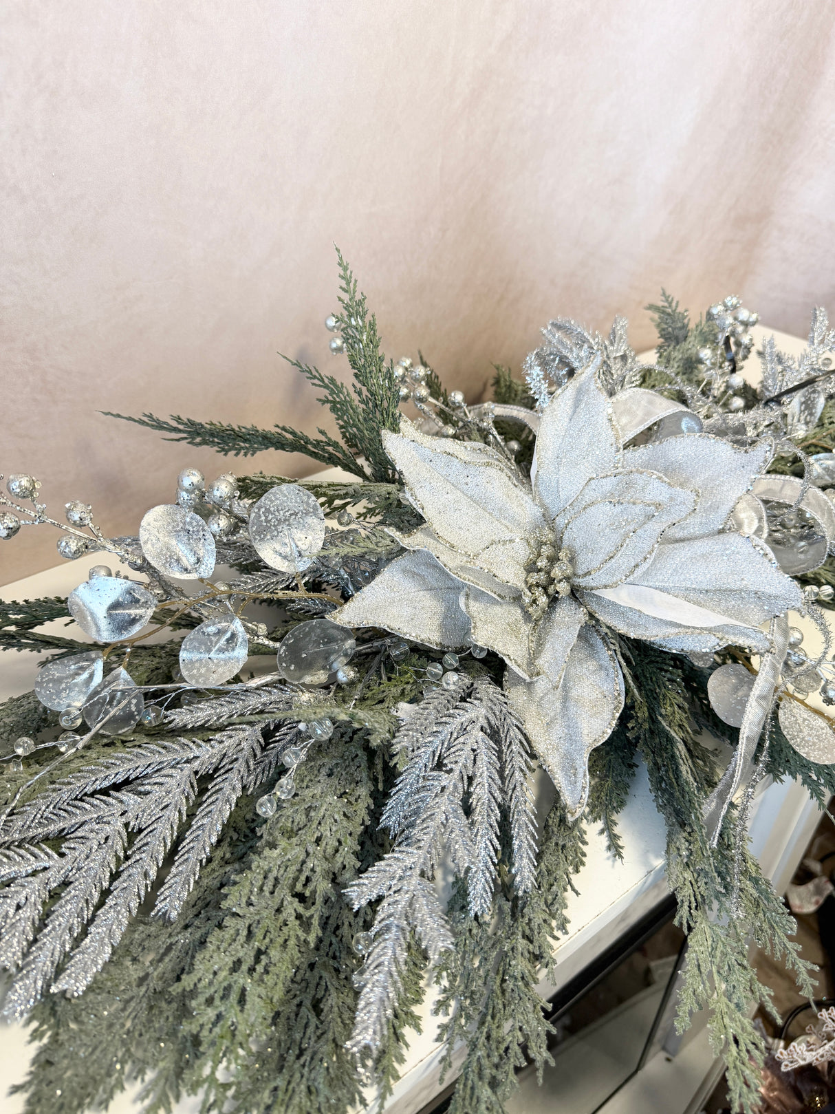 35" Crystal Noel Swag