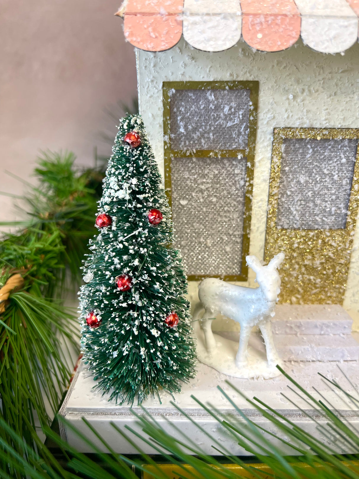 Lighted Christmas Flower Shop