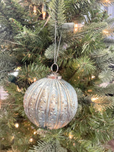 Antiqued Seafoam Glass Ornament