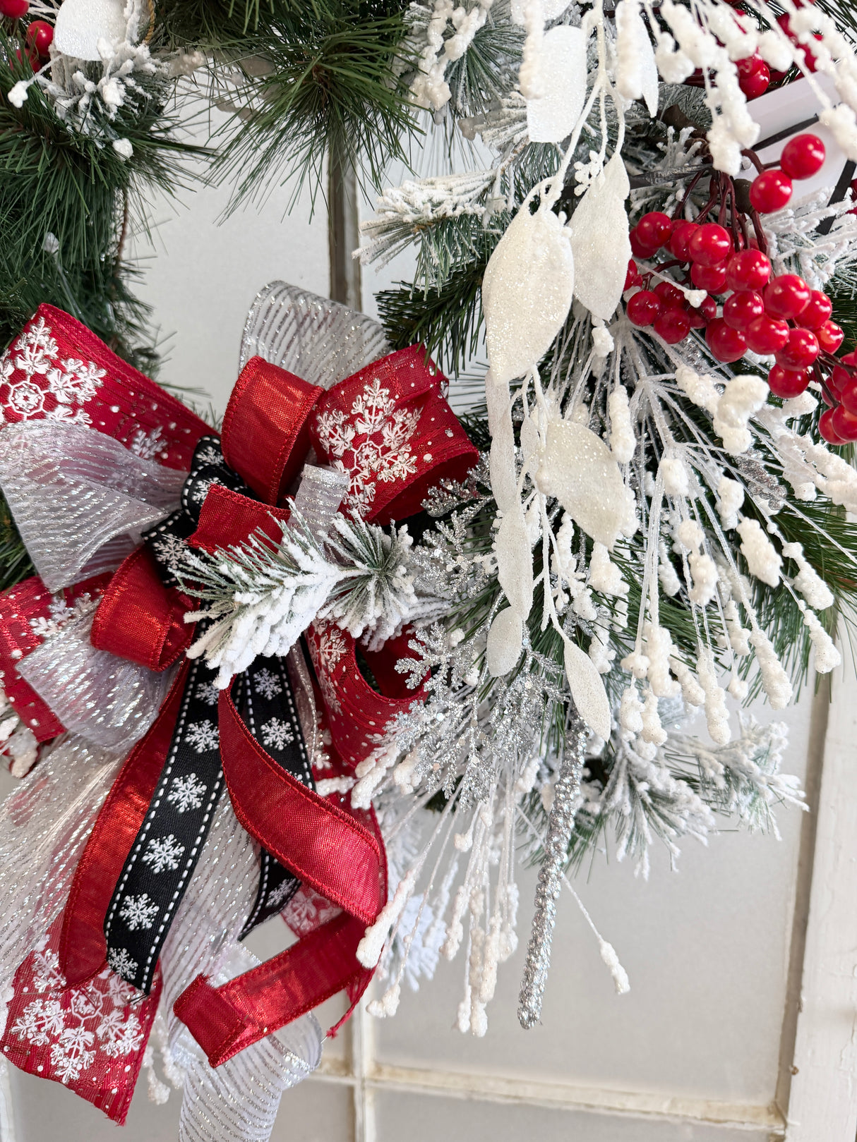 23" Red Sugar Wreath