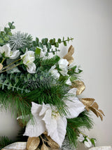 29" Golden Poinsetta Wreath