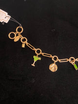 Bella Multi-Charm Toggle Bracelet Base in Shiny Gold