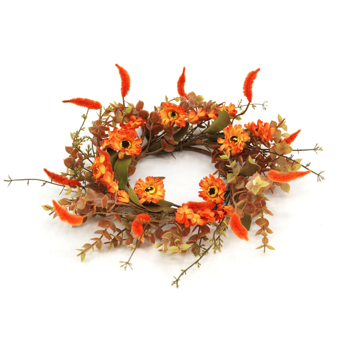 Trumpetvine and Sunflower Candle Ring