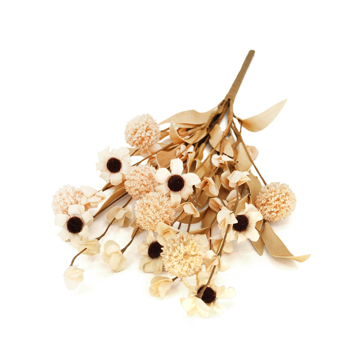 Tan Mixed Hydrangea Pick
