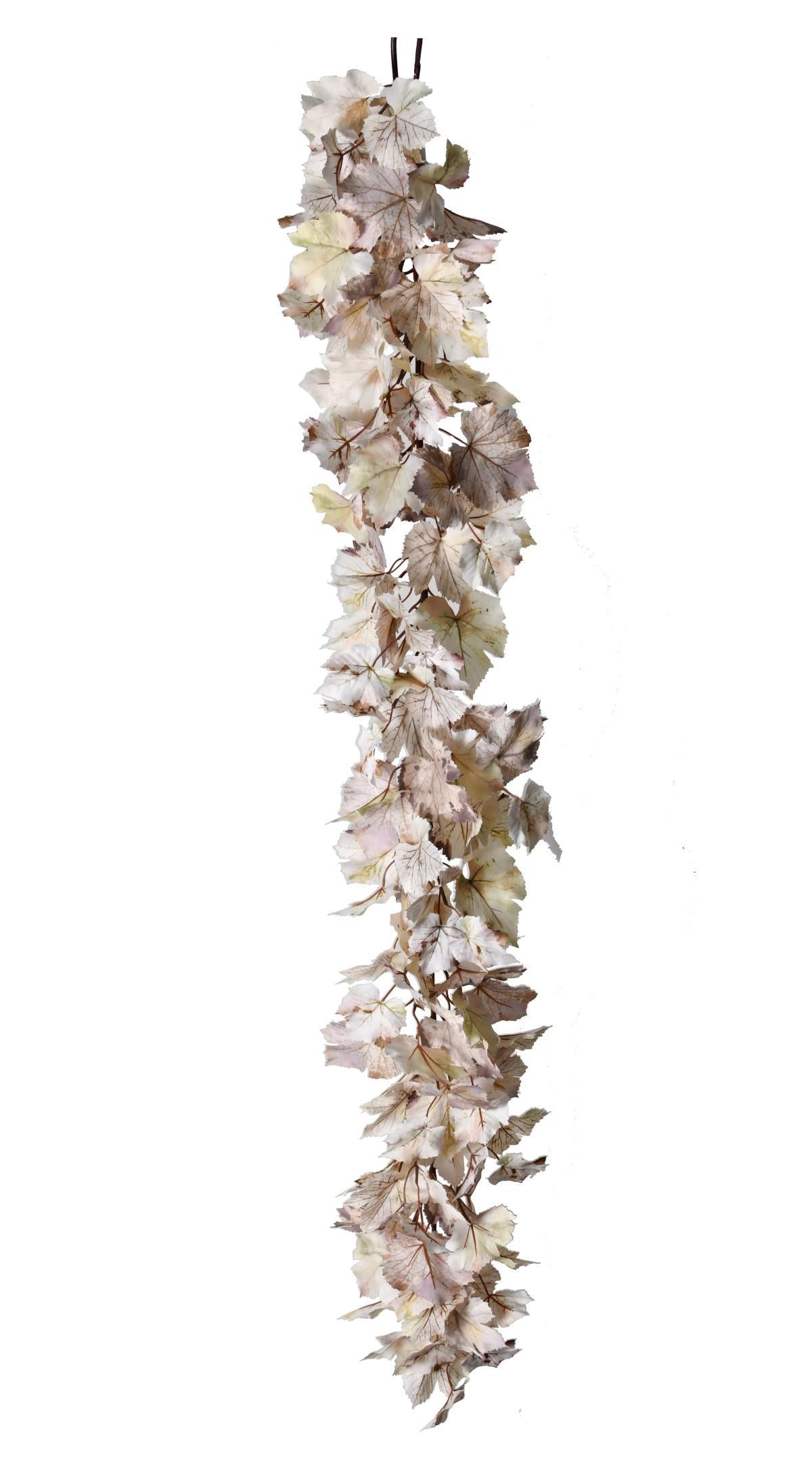 5' Cream Grape Leaf Garland
