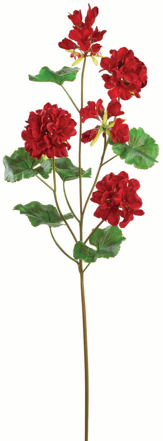 Real Touch Red Geranium Spray