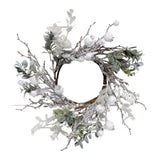 Sage Green and Snowberry Candle Ring