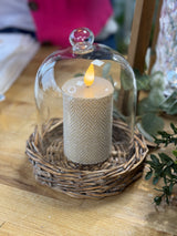 Small Herringbone Votive LED