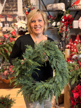 24" Soft Cedar Pine Wreath