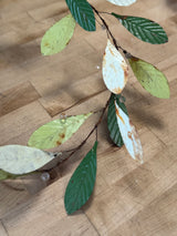 72" Hand-Painted Metal Leaves Garland