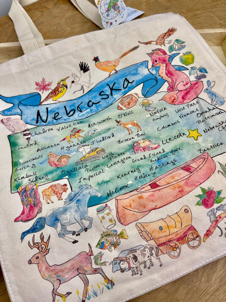 Nebraska Natural Tote Bag