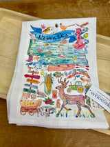 Nebraska State Map Souvenir Kitchen Towel
