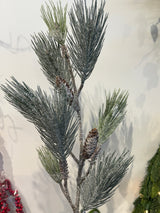 Frosted Pine Spray W/Cones