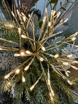 Outdoor 12" Matte Gold Shimmering Starburst