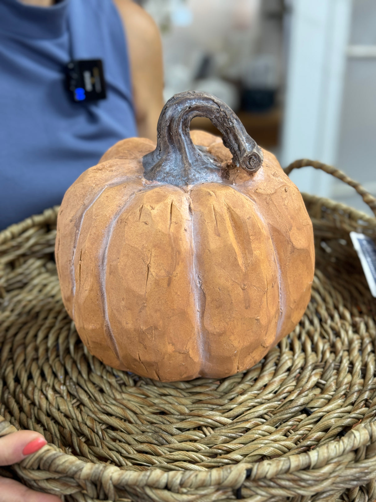 Soft Orange Carved Effect Pumpkin