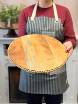 Acacia Wood Beaded Lazy Susan