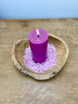 Deluxe Magenta LED Candle 3X6 Inch