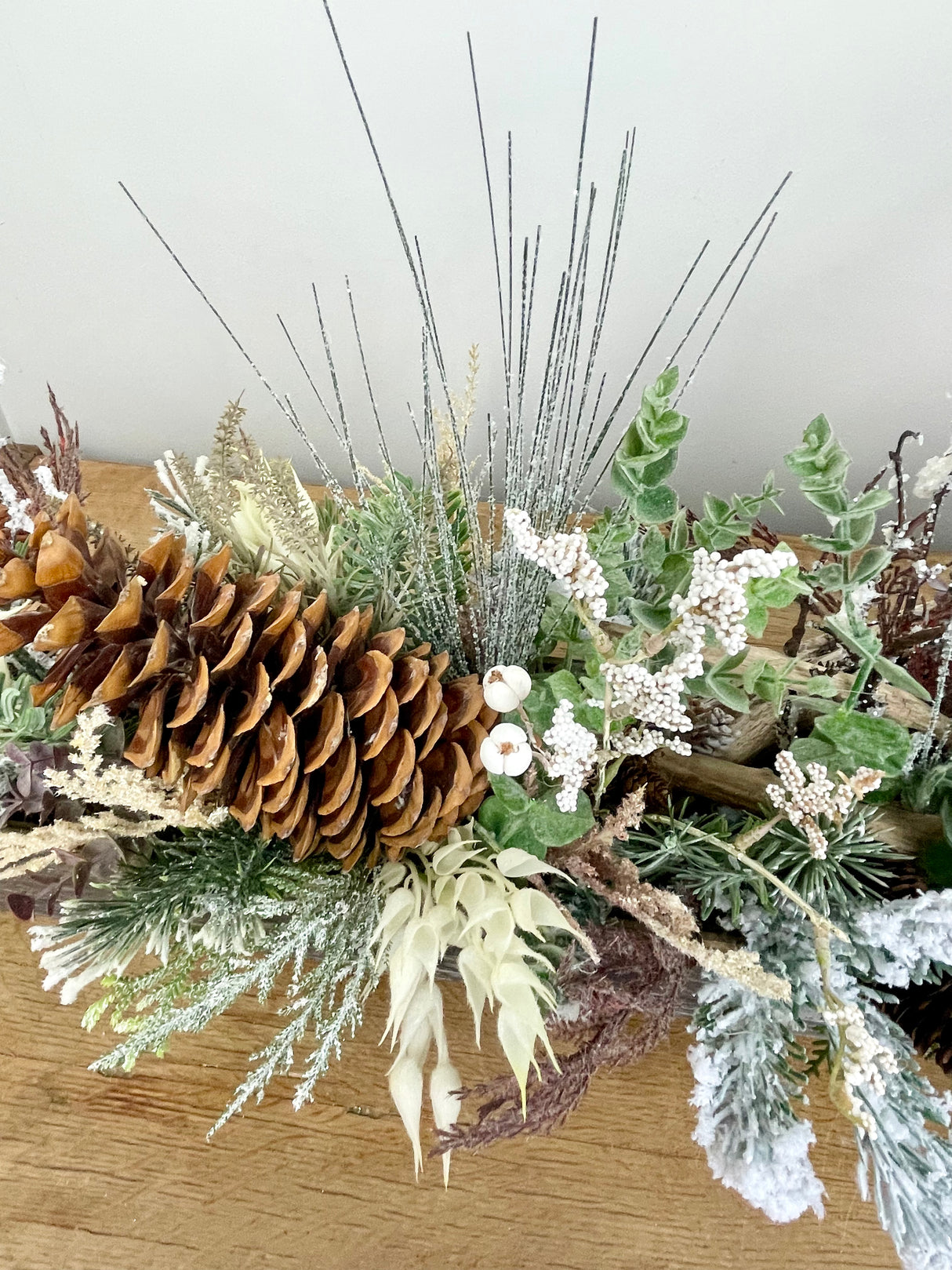 43" Rustic Pine Cones Barn Box- Pickup Only