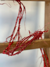 6' Red Glisten Twig Garland