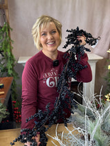 58" Bliss Navy Berry Garland