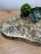 Decorative Mercury Glass Organic Shaped Pedestal