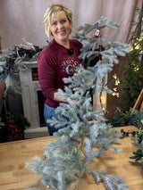 6' Snowy Sitka Spruce Garland