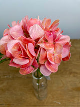 Coral Real Touch Hydrangea Pick