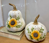 Resin Sunflower Pumpkin - 2 Sizes