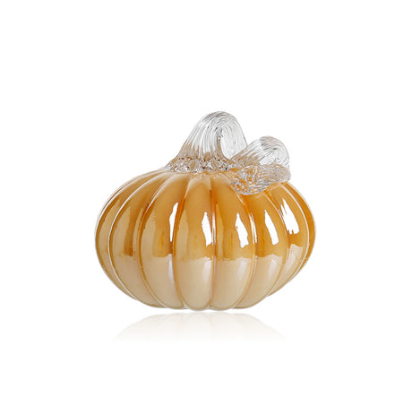 Orange Blown Glass Pumpkin - 4 Sizes