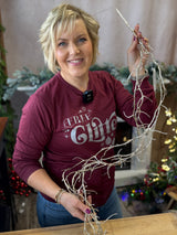 86" Champagne Metallic Twig Garland