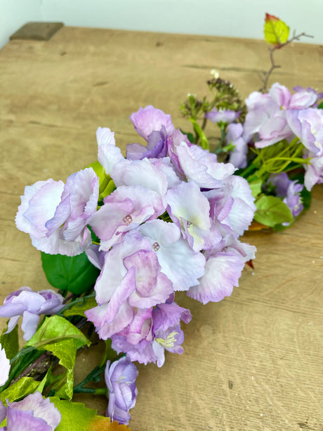 6' Lavender Hydrangea & Blossom Garland
