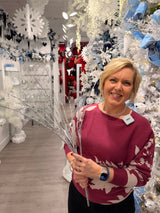 Silver Glitter Twig Branch