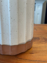 Large Rockland Ribbed Vase