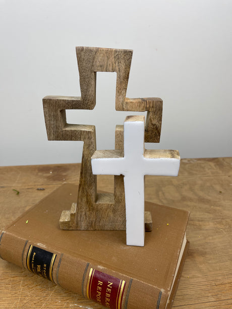 Wood & Enamel Cross Puzzle