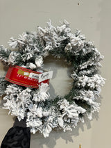 Flocked Balsam Wreath