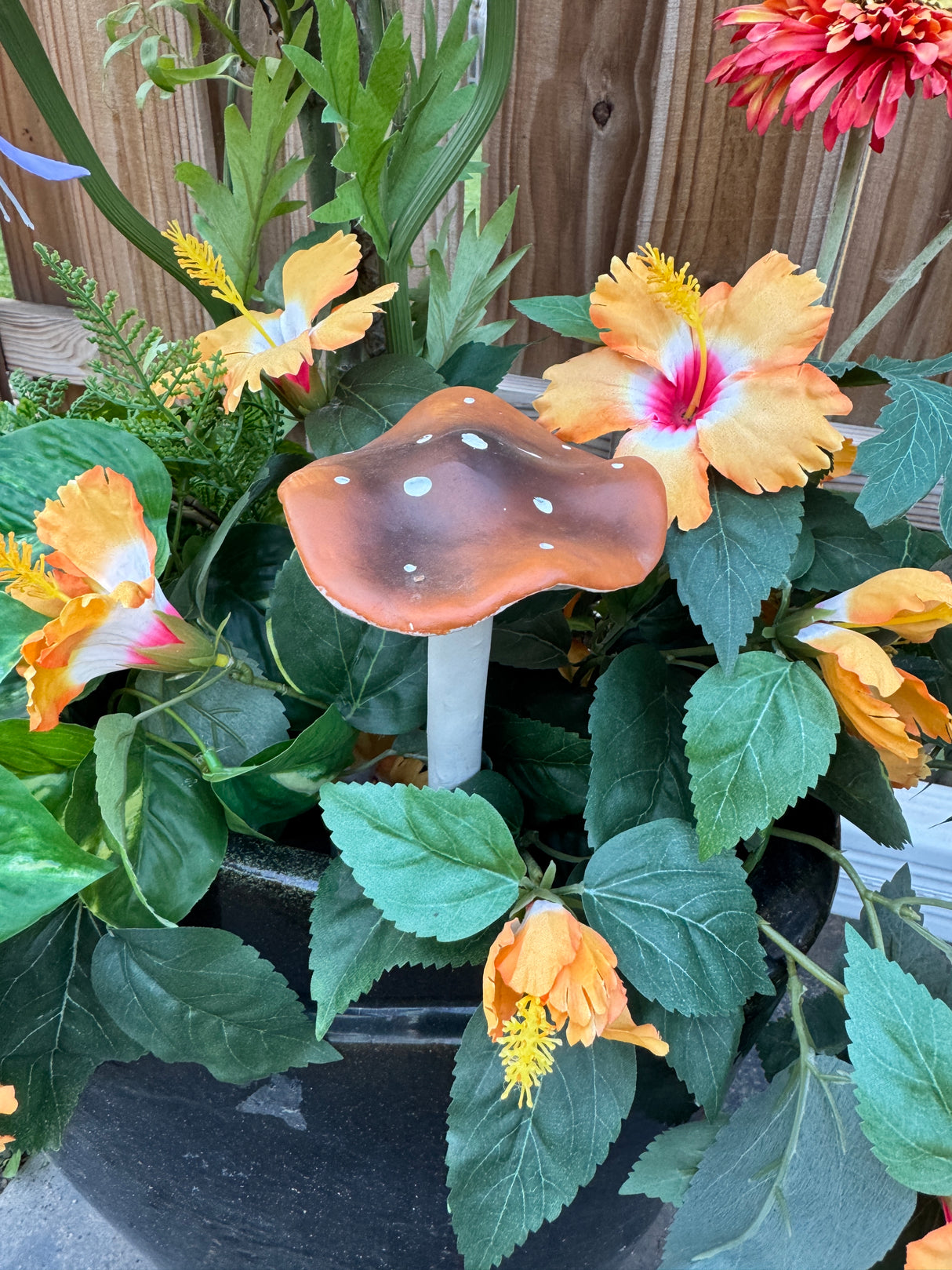 Brown Porcelain Mushroom Pick- 2 Sizes
